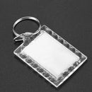 Lot of 5 Pcs Keychain Ring DIY Rectangle Lace Blank Photo Frame 3.9x5cm U4J5