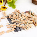 100 Mini Wooden Pegs Wedding Craft Tiny Photo Small Hanging Clips Wood