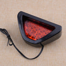 12V Red Triangle Flash LED Lights Rear Tail Brake Warning fit for Motorcycle ATV