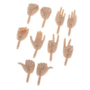 5 Pairs Movable Joints Hands for 1/6 Female Action Figures BJD DOD AS DZ Dollfie