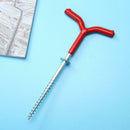 Outdoor Screw Fixed Nail Ice Auger Spiral Drill Rod Holder Fishing Tackle