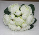 Artificial 13-Head Jasmine Silk Flowers Leaf Wedding Photography Craft White