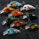5pcs Plastic Set of Fishing Lures Bass CrankBait Hard Crank Bait Minnow 4.5cm/4g