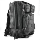 30L Outdoor Military Rucksacks Backpack Camping Hiking Trekking Bag - Black U9K6