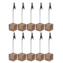 30-Pack Rustic Real Wood Base Wedding Table Name Number Holder Party Decor