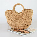 Women Bag Korean Foreign of Corn Skin The Semicircle Art Beach Bag Travel P V9O6