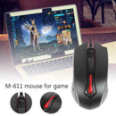 M-611 Wired Optical Mouse Built-in Gggravated Iron LED Gaming Mouse for PC