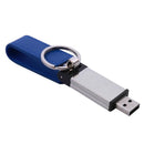 16GB USB 2.0 Keychain Memory Stick Leather Case Blue J9N1