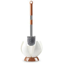 Modern Design Toilet Brush and Holder, Automatic Opening and Closing Lotus  X6W4