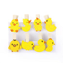 Yellow Duck Chicken Cartoon Wood Clip Photo Paper Pegs Clothespin Craft ME