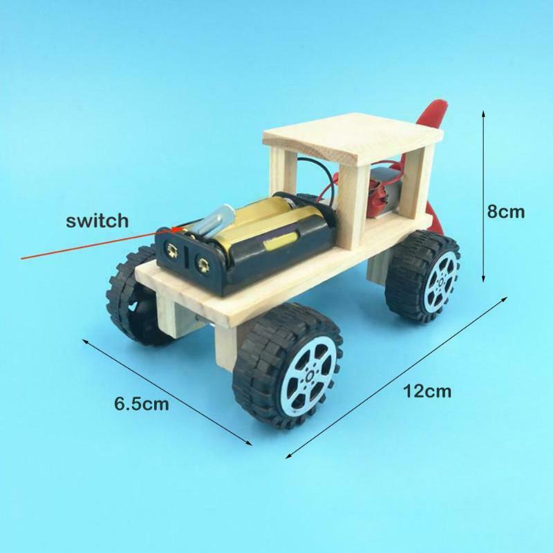 Diy Electric Wind Car Assembled Puzzles Science Experiment Kits Educational E3P4