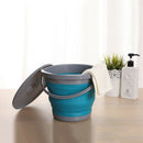 5L Folding Bucket with Cover Portable Folding Bucket Car Wash Fishing Promo