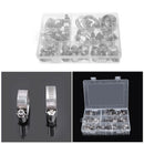 60Pcs Stainless Steel Hose Pipe Hoop Strong Hose Clamps Wire Assorted Kit  MZO