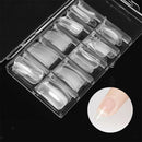100Pcs Coffin Nails Clear Nail Tips Full Cover Artificial Nails with Clear Nail