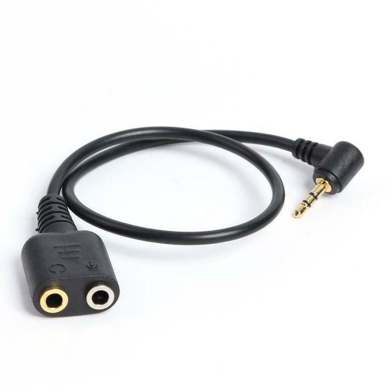 2.5mm Plug to 3.5mm Headphone+Mic Jack Adapter Cable for Panasonic Phone