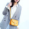 Women Crossbody Bags Leather Fashion Solid Small Shoulder Handbag (Yellow)
