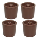 4x Stainless Steel Filters Refillable Coffee Capsules Pod Cup For Illy Brown