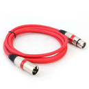 5.9ft DMX Stage DJ Cable  XLR 3Pin Male to Female Connector Wire (Red)