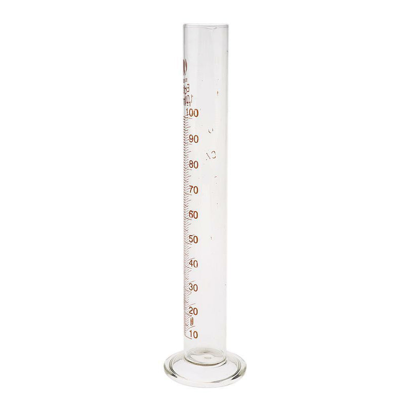 2pcs Glass Graduated Cylinder/Beaker/Conical Flask Measuring for Laboratory