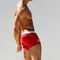 Men Swimming Trunks Swimwear Quick-Drying Swim Beach Shorts (Red M) A#S
