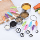 10pcs Measuring Spoons Tea Coffee Measure Cooking Scoops + Cups Teaspoon Utensil