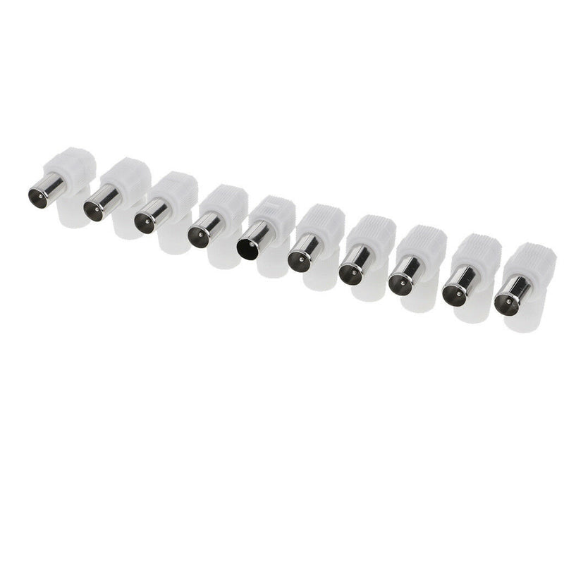 10pcs Right Angle 90 Degree RF Coaxial Coax TV Aerial Male Connector Plug