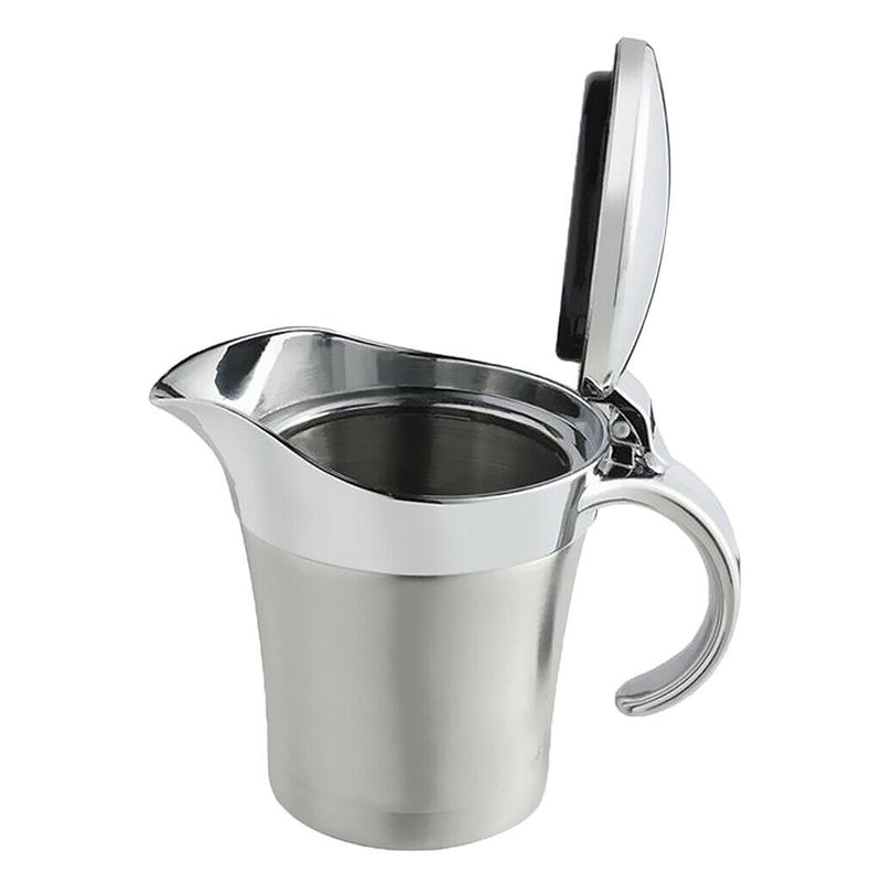 Double Insulated Wall Stainless Steel Gravy Sauce & Dressing Boat 450ml