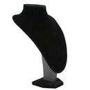Velvet Necklace Pendant Chain Jewelry Bust Display Holder Stand Black 29*21