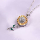 Cremation Pendant Sunflower Necklace Keepsake Urn Necklace For Ashes JewelrS Bj