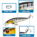 10pcs Lifelike Minnow Baits Tackle Crank Fishing Lures Crankbaits Strong Hooks