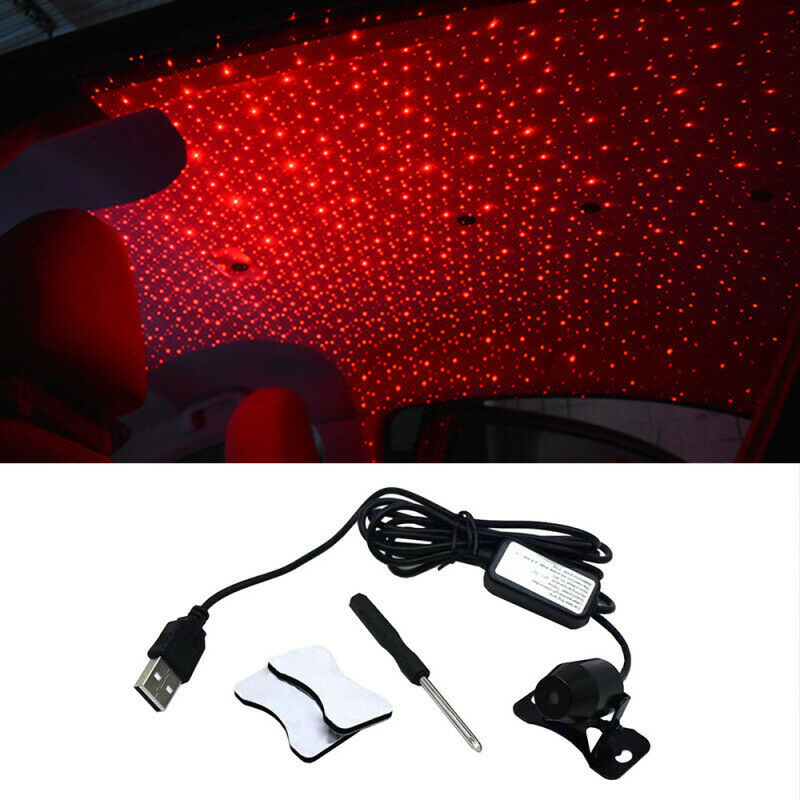 Car Atmosphere Lamp Interior Ambient Star Light Romantic Decoration Red DRQ UGX