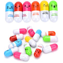Smiling Face Pill Shape Ballpoint Pen Cute Cartoon Favor Retractable Ball Pen LJ