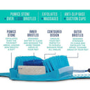 Fresh Feet- Foot Scrubber With Pumice Stone, Cleans, Smooths, Exfoliates An