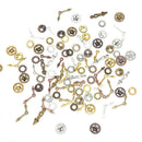100X Punk Mixed Gear Cog Pointer Charms Pendants DIY Jewelry Findings OZ