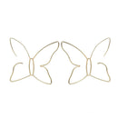 Metal Hollow Butterfly Hook Earrings Women Simple Geometric Eardrop Jewelry