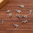 10Pcs/Set Alloy Mix Arabic Numerals Charms Pendant Jewelry DIY Making CraftsBX