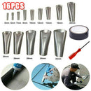16pcs  Stainless Steel Caulking Nozzle Silicone Caulking Finisher Tool Set