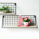 Floating Shelves Wall Mounted Rustic Metal Wire Storage Shelves for Picture