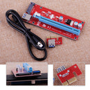 2pcs USB 3.0 SATA 15PIN Cable PCI-E 1X to 16X Extender Riser Board Card Adapter