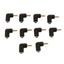 10 Pack Female Male Right Angle Power Supply Plug Adapter Part without Cable