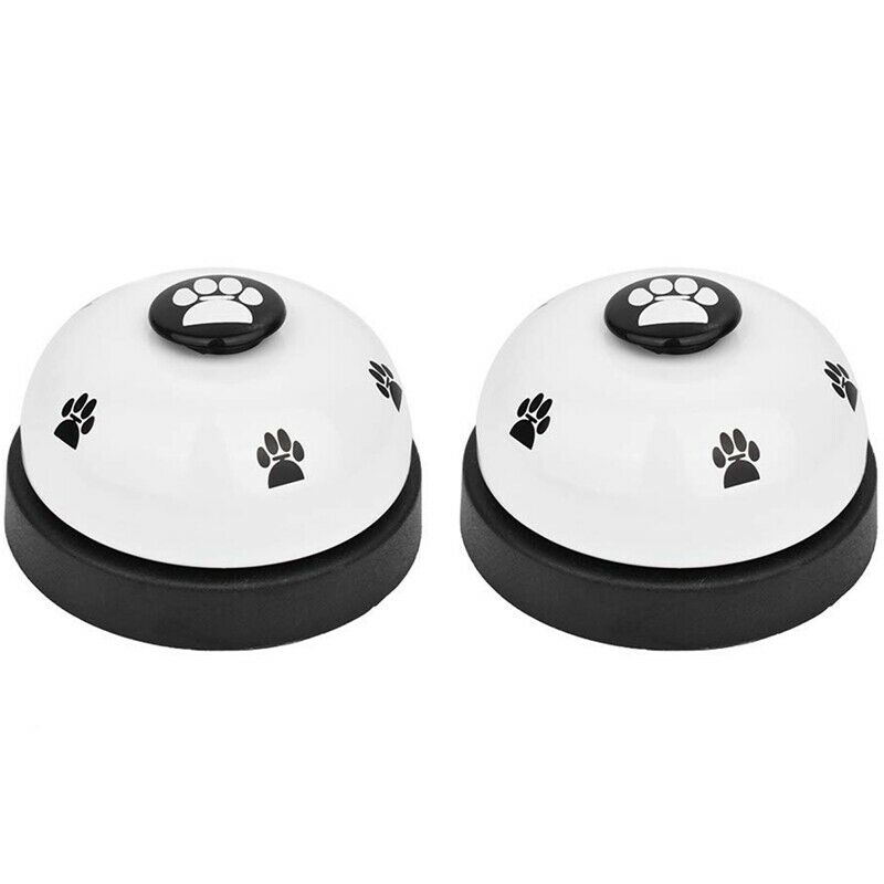 2X(Pet Bell, 2 Pack Metal Bell Dog Training With Non Skid Rubber Bottoms Do