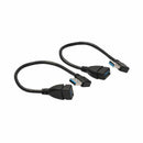 2Pack 6 inch SuperSpeed USB 3.0 Angle Male to Female Extension Cable -2Pack T2X2
