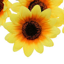 30Pcs Artificial Sunflower Heads Silk Flower Bulk Wedding Home Decor Orange