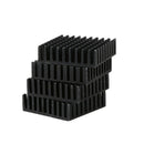 4 pcs. 35x35x10mm aluminum square Aluminum side radiator cooling fin black T4Y4