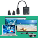 CableDeconn F0101 HDMI to VGA Adapter Micro/Mini HDMI to HDMI Converter