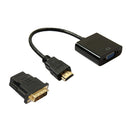 Hi-speed 3in1 DVI 24+1 to HDMI to VGA Cable Adapter Kits for PC Computer