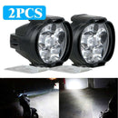 2Pcs 6Led Motorcycle Spotlight Headlight Driving Light Fog Lamp Super Brigh