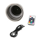Stainless Steel Cup Drink Holder With Drain & LED Light For Boat RV, 12VDC