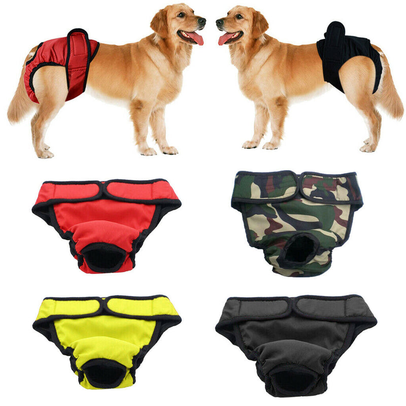 2 pcs Reusable Soft Cotton Pet Dog Pants Sanitary Physiological Diaper Nappy