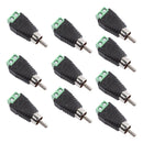 10 Pieces Speaker RCA Wire to AV Phono Male RCA Cable Connector Jack Adapter